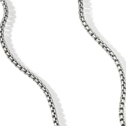 David Yurman Medium Box Chain Necklace with an Accent of 14ct Gold