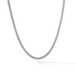 David Yurman Medium Box Chain Necklace with an Accent of 14ct Gold