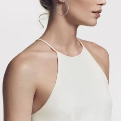 David Yurman Medium Cable Hoop Earrings