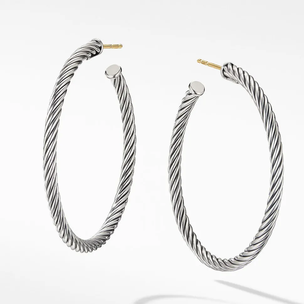 David Yurman Medium Cable Hoop Earrings