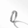 David Yurman Petite X Ring with Pavé Diamonds