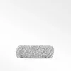 David Yurman Sculpted Cable Band Ring in Sterling Silver with Pavé Diamonds