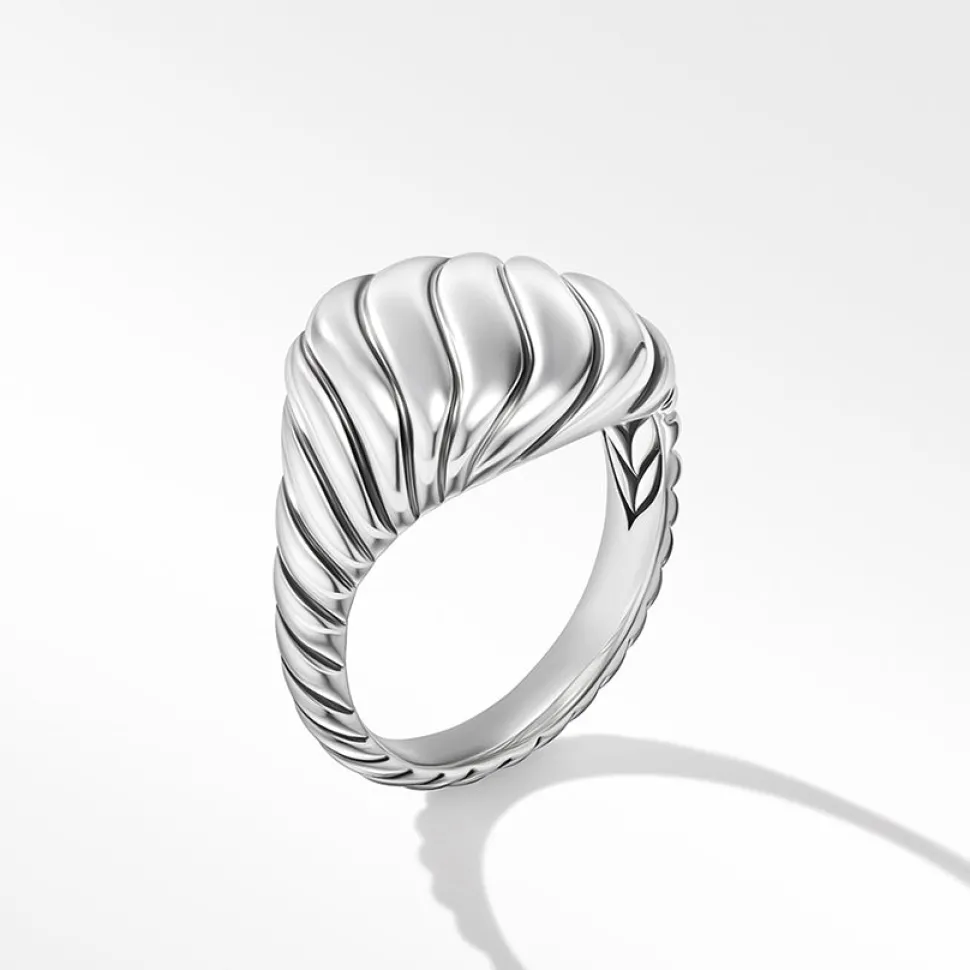 David Yurman Sculpted Cable Pinky Ring in Sterling Silver