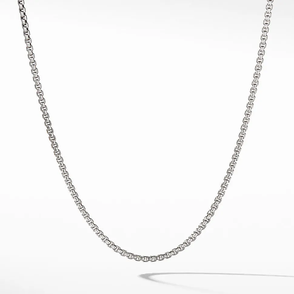 David Yurman Small Box Chain Necklace with an Accent of 14ct Gold