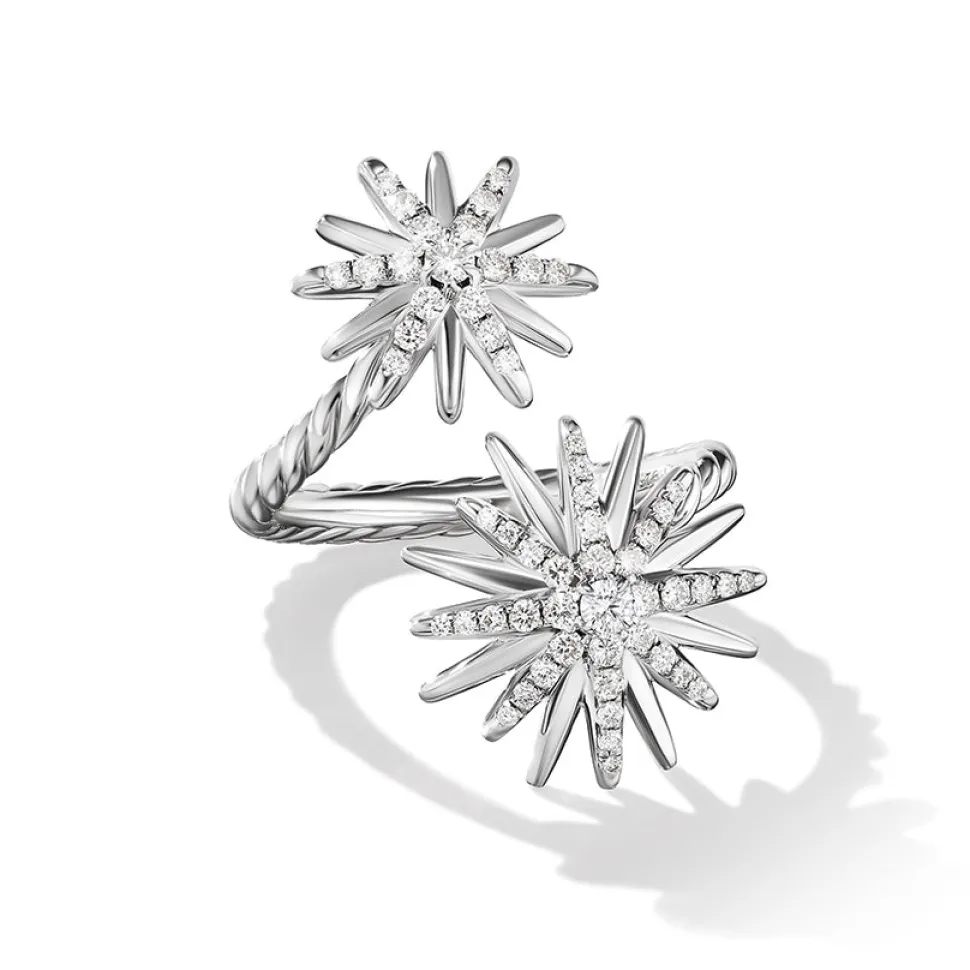David Yurman Starburst Bypass Ring with Pavé Diamonds