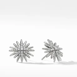 David Yurman Starburst Stud Earrings with Pavé Diamonds