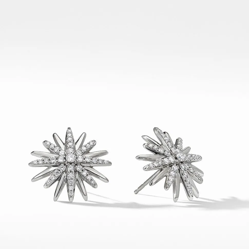 David Yurman Starburst Stud Earrings with Pavé Diamonds