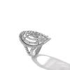 David Yurman Stax Statement Ring in 18ct White Gold with Full Pavé Diamonds