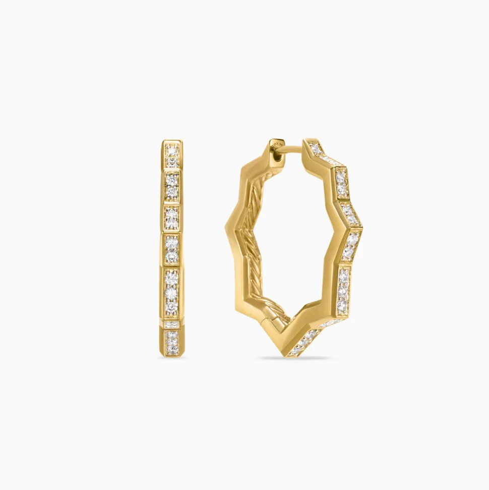 David Yurman Stax Zig Zag Hoop Earrings