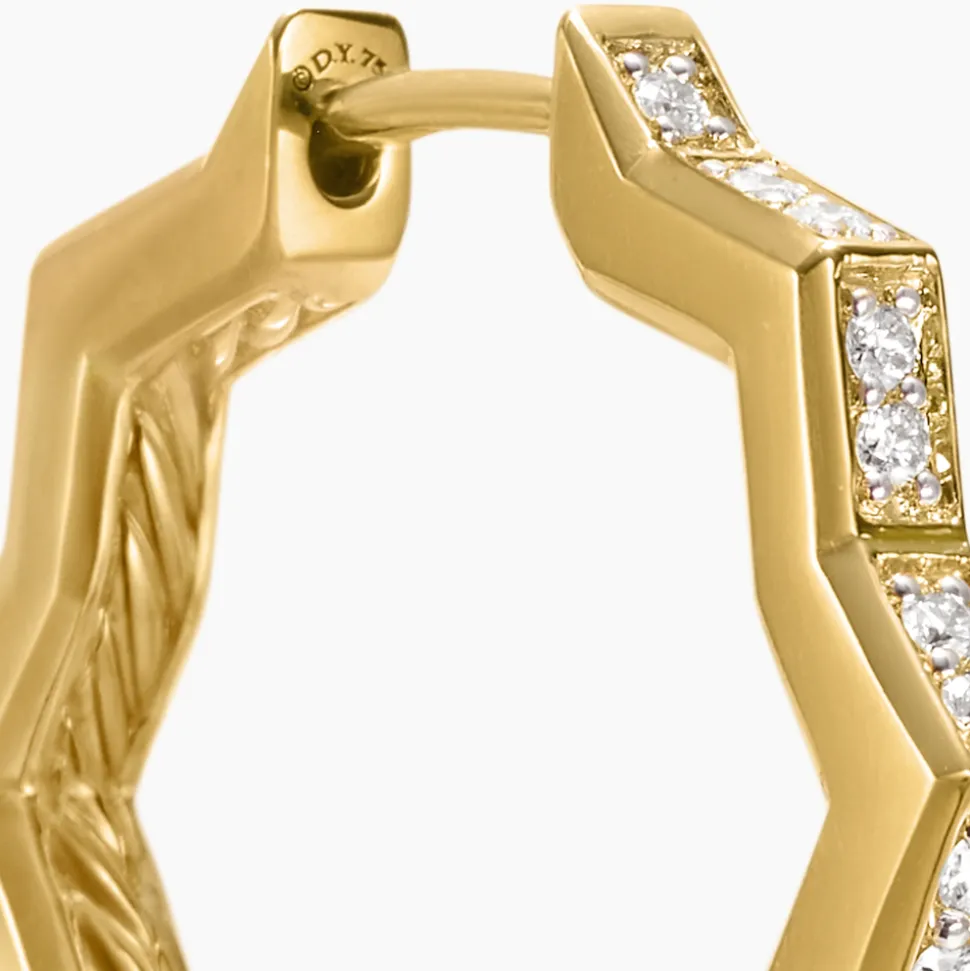 David Yurman Stax Zig Zag Hoop Earrings
