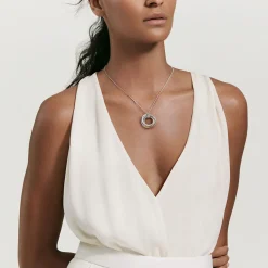 David Yurman The Crossover Collection® Small Pendant Necklace with 14ct Yellow Gold