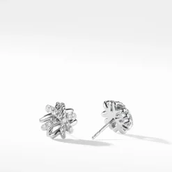 David Yurman The Crossover Collection Earrings with Diamonds