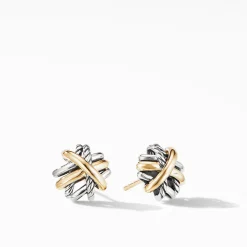David Yurman The Crossover Collection® Stud Earrings with 18ct Yellow Gold