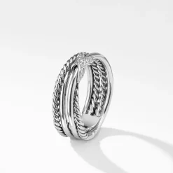 David Yurman X Collection Ring with Diamonds
