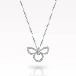 Essence 0.35ct Diamond White Gold Necklace