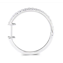 Eternal 0.62ct Diamond White Gold Hoop Earrings