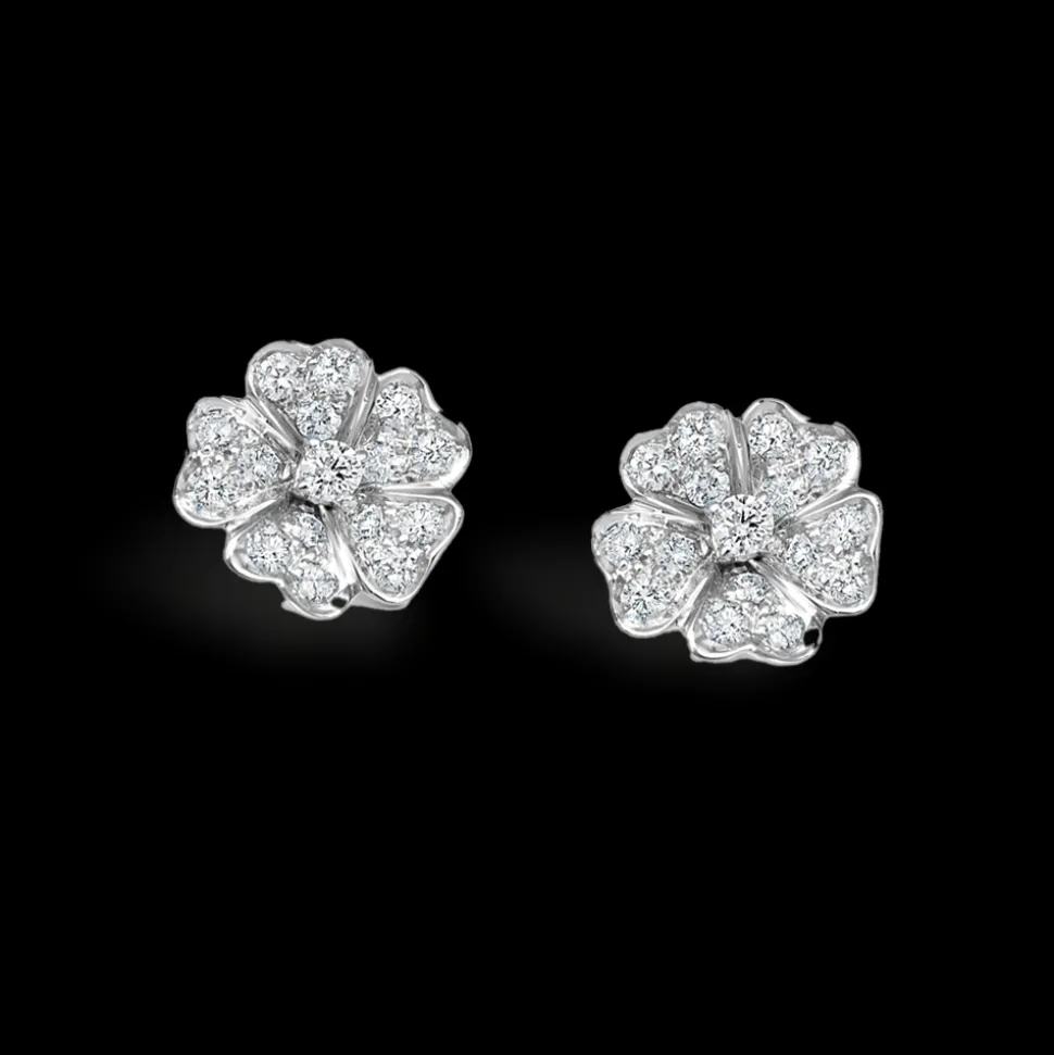 Flora 0.65ct Diamond White Gold Earrings