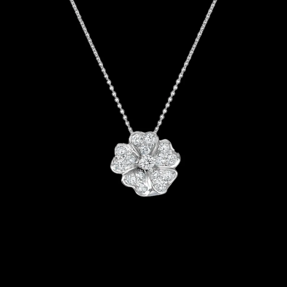 Flora 0.33ct Diamond White Gold Necklace