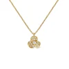 Flora 0.17ct Diamond Yellow Gold Necklace