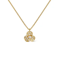 Flora 0.17ct Diamond Yellow Gold Necklace