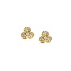Flora 0.34ct Diamond Yellow Gold Earrings