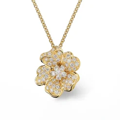 Flora 1.24ct Diamond Yellow Gold Necklace