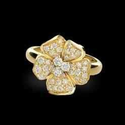 Flora 0.64ct Diamond Yellow Gold Ring