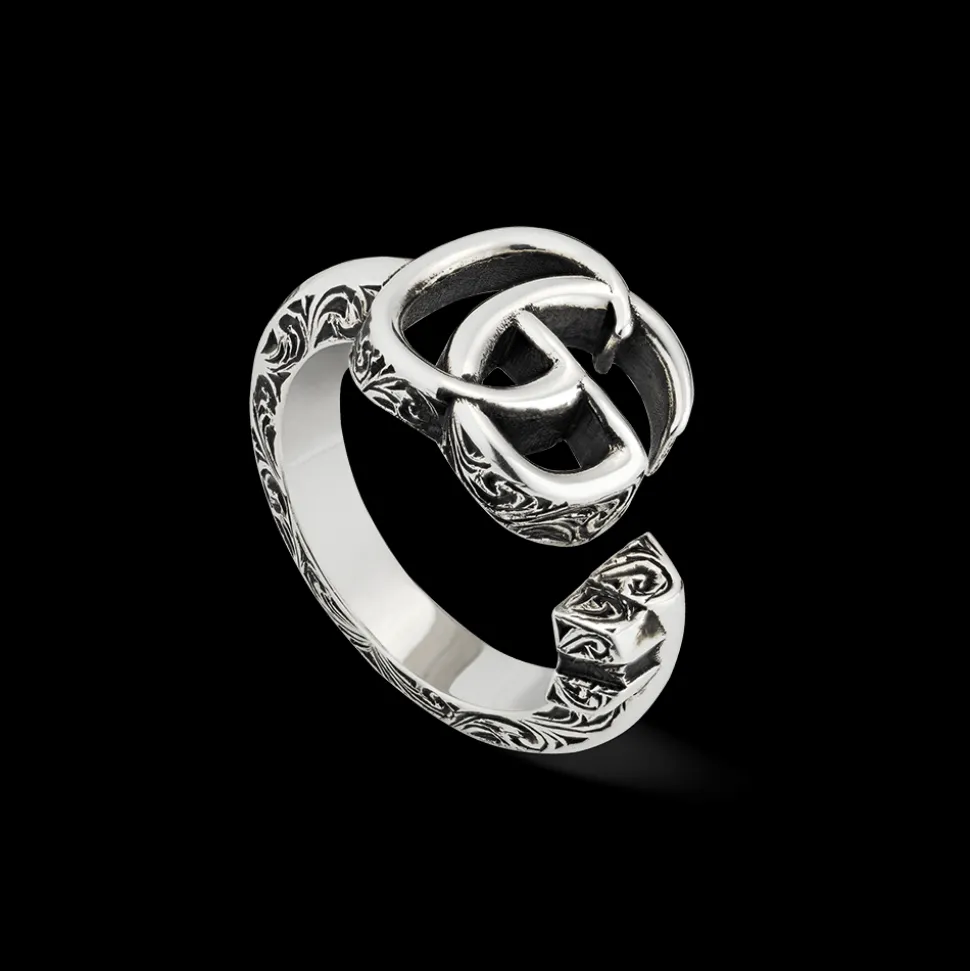 Gucci GG Marmont Key Silver Ring Size 14