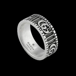 Gucci GG Marmont Silver Ring Size 19
