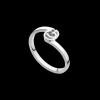 Gucci GG Running 18ct White Gold Ring Size 17