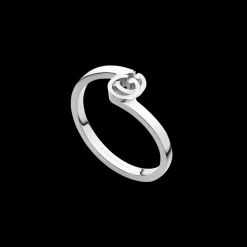 Gucci GG Running 18ct White Gold Ring Size 17
