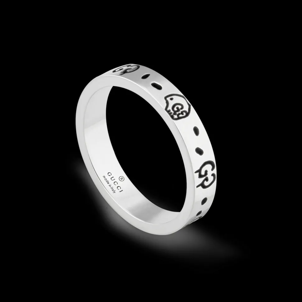 Gucci Ghost Silver Ring Size 15