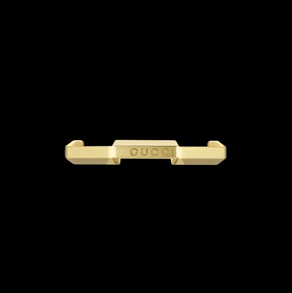 Gucci Link to Love Mirrored 18ct Yellow Gold Ring Size 10