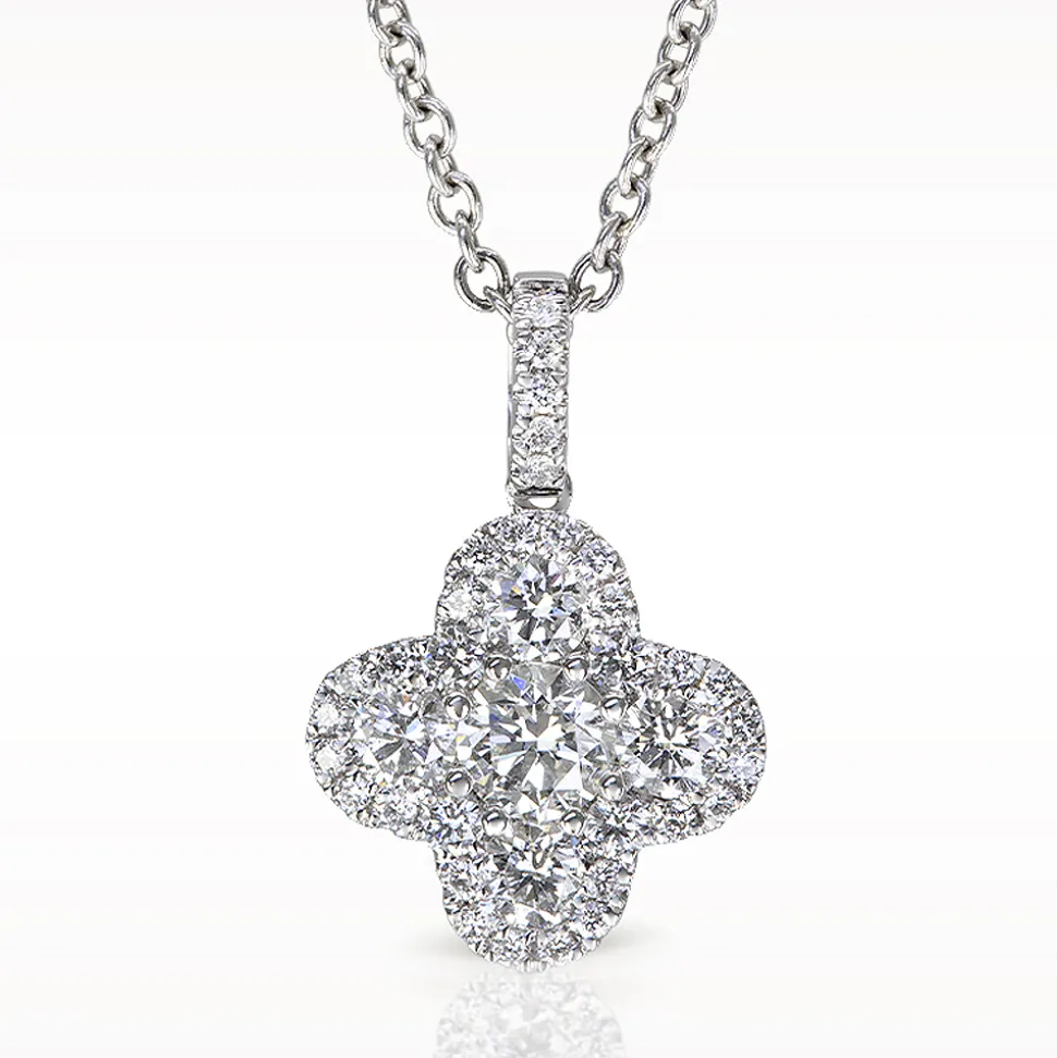 Illusion 0.74ct Diamond White Gold Necklace