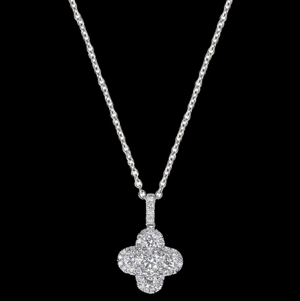 Illusion 0.74ct Diamond White Gold Necklace