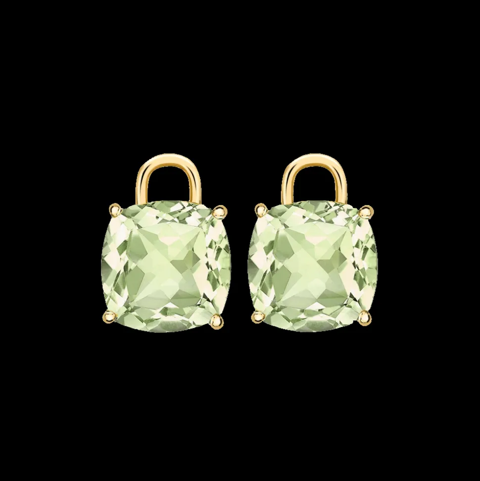 Kiki McDonough Cushion Green Amethyst Detachable Drops