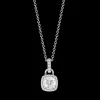 Kiki McDonough Diamond Mini Cushion White Topaz Pendant