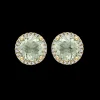 Kiki McDonough Grace Green Amethyst and Diamond Earrings
