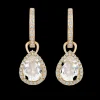 Kiki McDonough Grace Pear White Topaz and Diamond Earrings