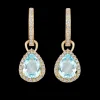 Kiki McDonough Grace Pear Blue Topaz and Diamond Earrings