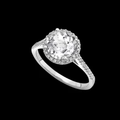 Kiki McDonough Grace White Topaz and Diamond Ring