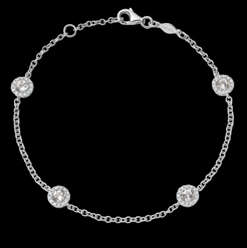 Kiki McDonough Grace White Topaz and Diamond Bracelet