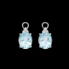 Kiki McDonough Oval Blue Topaz and Diamond Drops