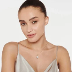 Kiki McDonough Pearl Round and Diamond Flower Necklace