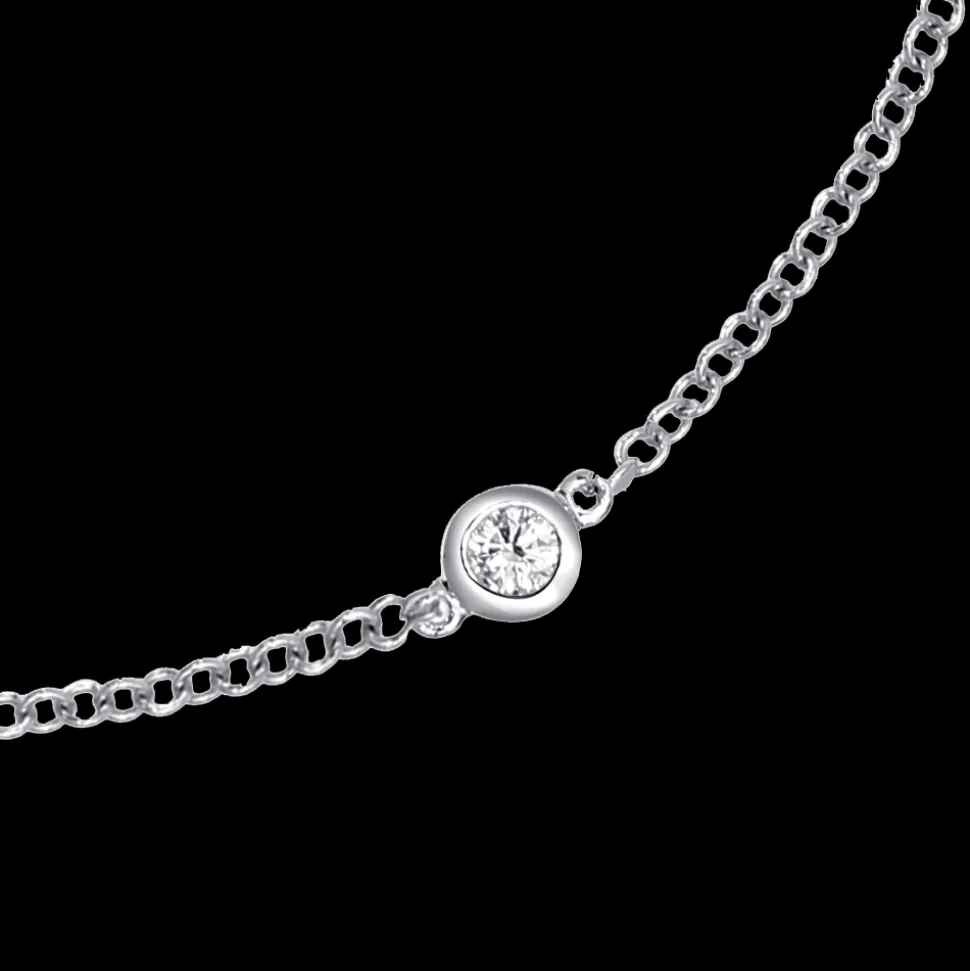 Love Diamonds 0.05ct Diamond White Gold Bracelet