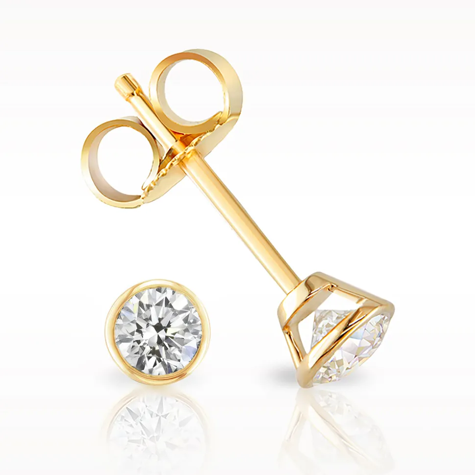 Love Diamonds 0.20ct Yellow Gold Earrings