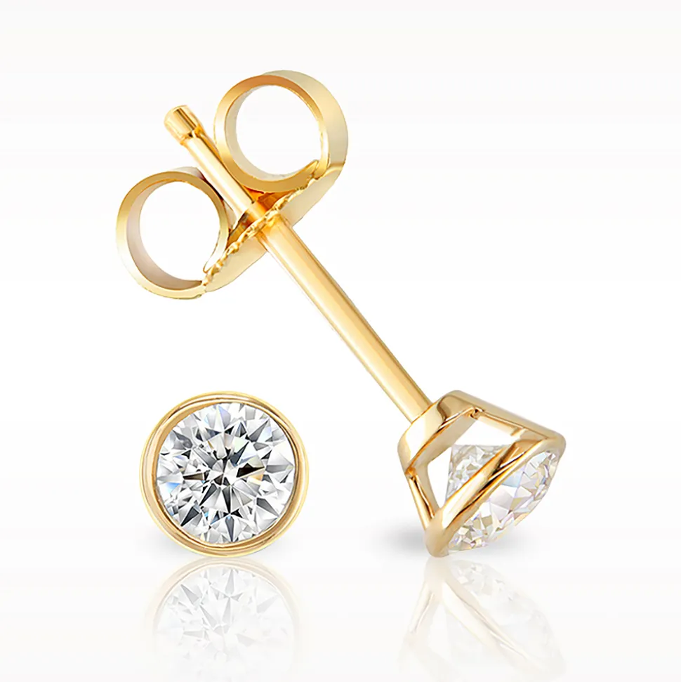 Love Diamonds 0.30ct Yellow Gold Earrings