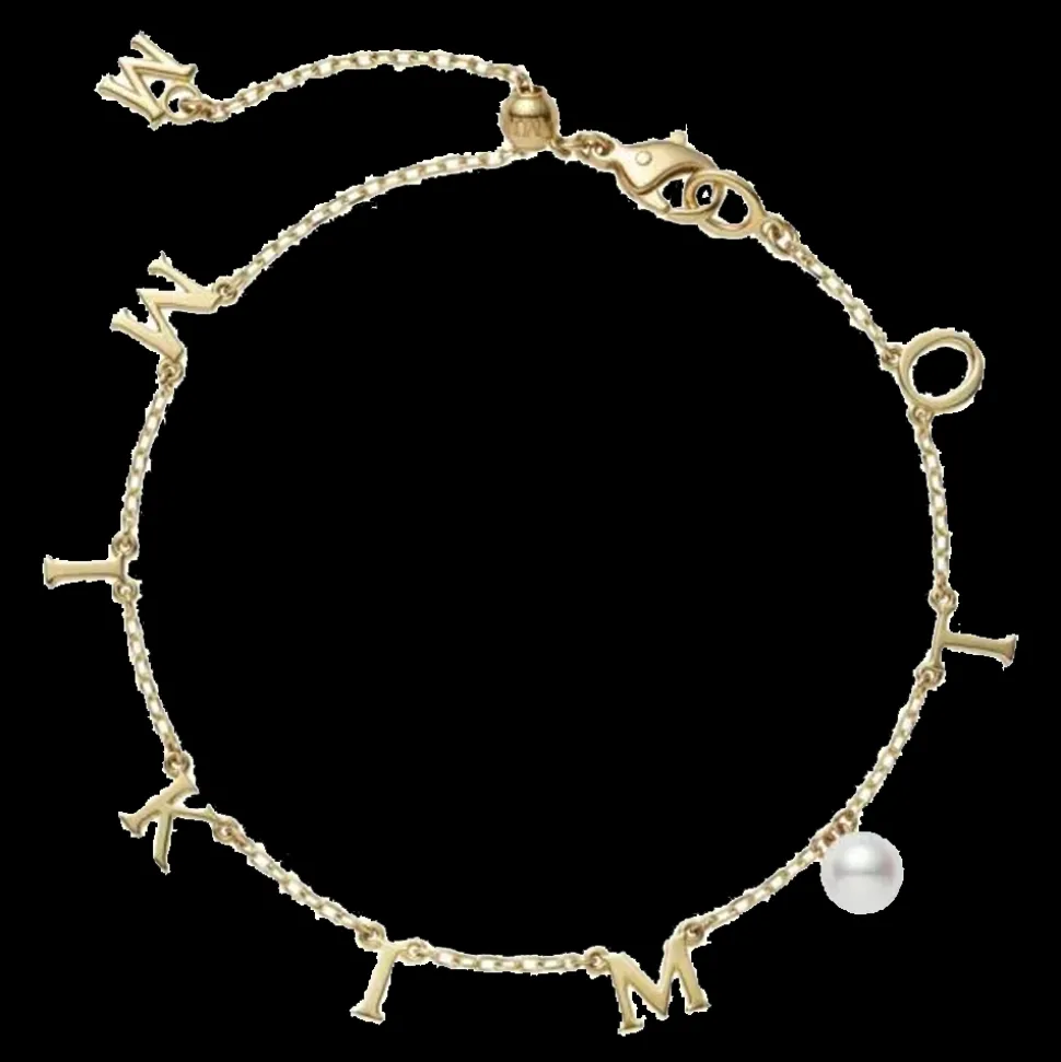 Mikimoto Akoya Cultered Pearl Charm Bracelet