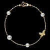 Mikimoto Diamond Butterfly and Pearl Bracelet