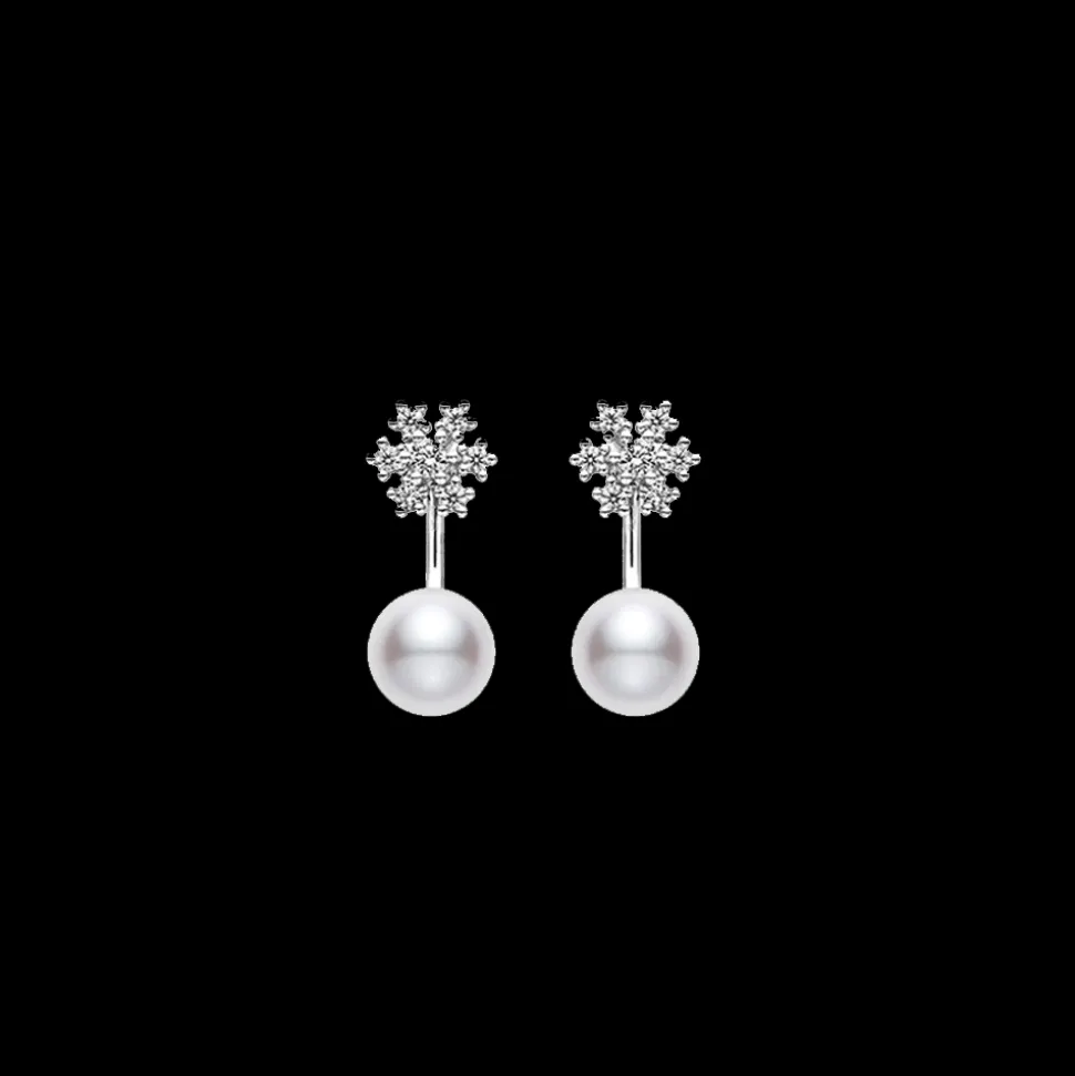 Mikimoto Pearl And Diamond Earrings